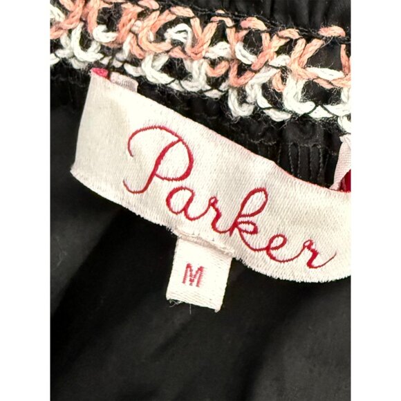 Anthropologie PARKER Off the Shoulder Poplin Embroidered 3/4 Sleeve Yasmin Top M - Picture 6 of 7